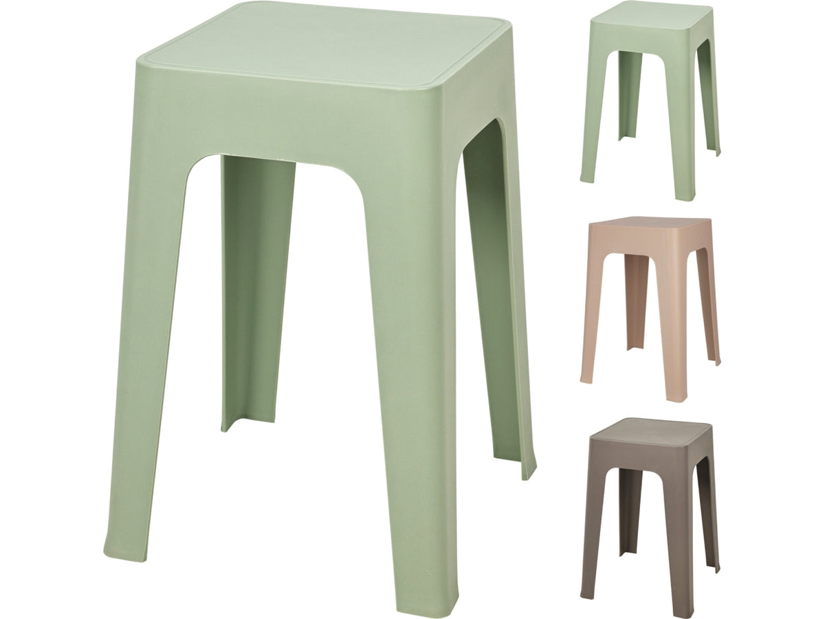 Tabouret en polypropylène 33 x 33 x 47 cm, couleurs assorties