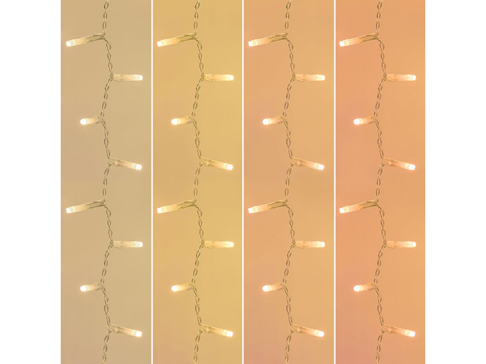 Tenda luci 384 led ice cluster 340xh80cm bianco caldo + bianco tradizionale Peraga Christmas