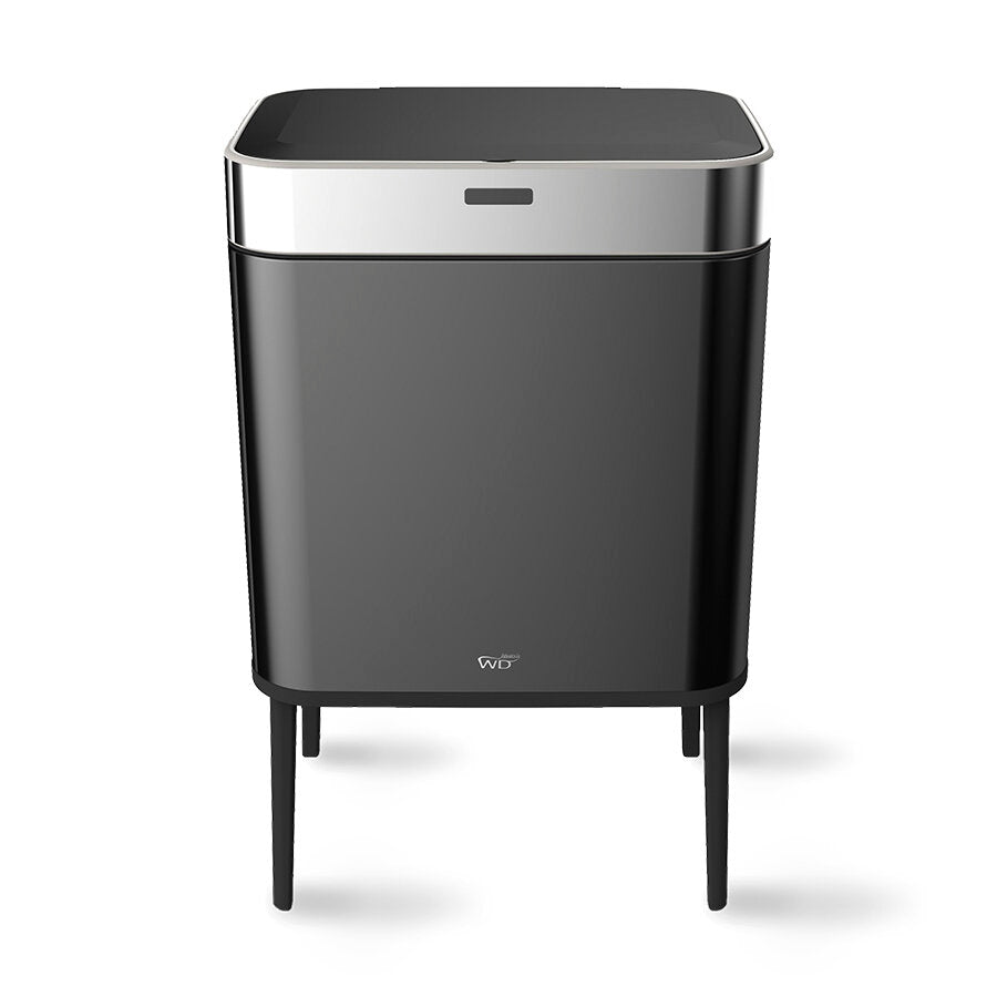 BIDONE SENSORE NO-TOUCH 60L CON PIEDINI NERO