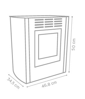 STUFA A BIOETANOLO MELODIA JUNIOR VENTILATA BIANCA