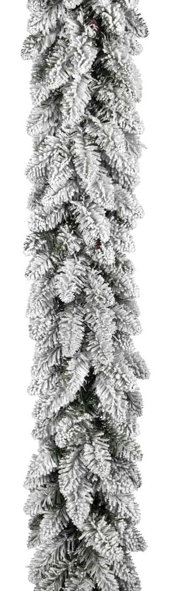 GHIRLANDA BOA INNEVATA CON PIGNE H270CM Ø27CM