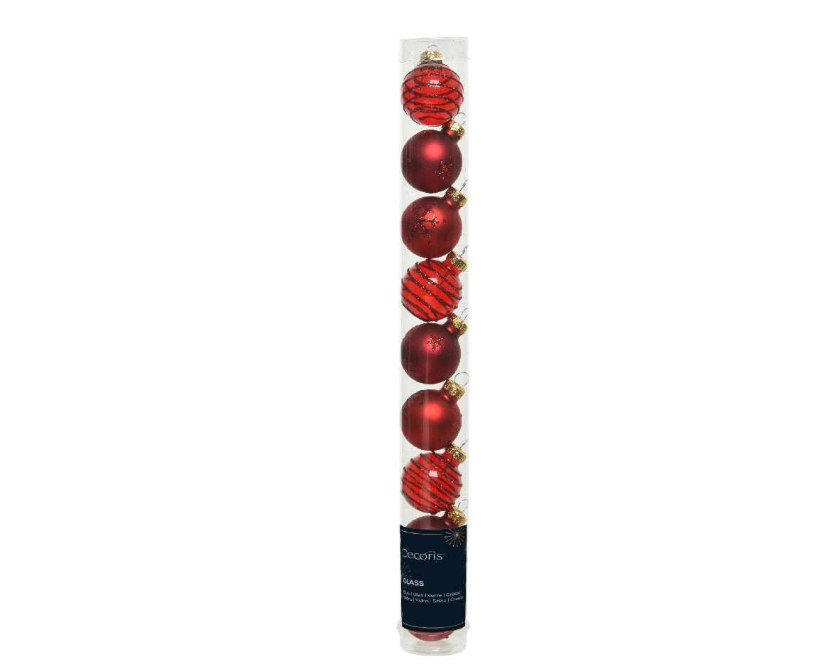 9 PALLINE DI NATALE D.3CM ROSSO