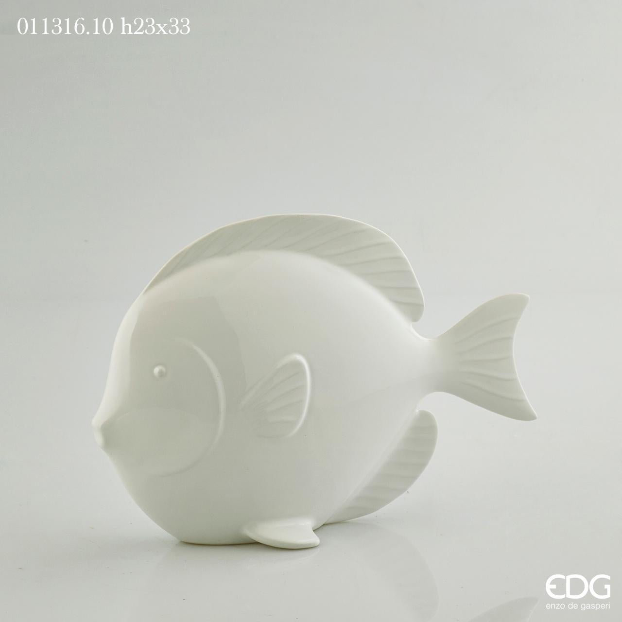 PESCE ROTONDO 23X23 BIANCO