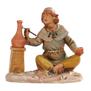 STATUETTA PITTORE 12CM IN RESINA PER PRESEPE