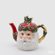 TEIERA BABBO NATALE ROSSA/VERDE H19X23X13CM