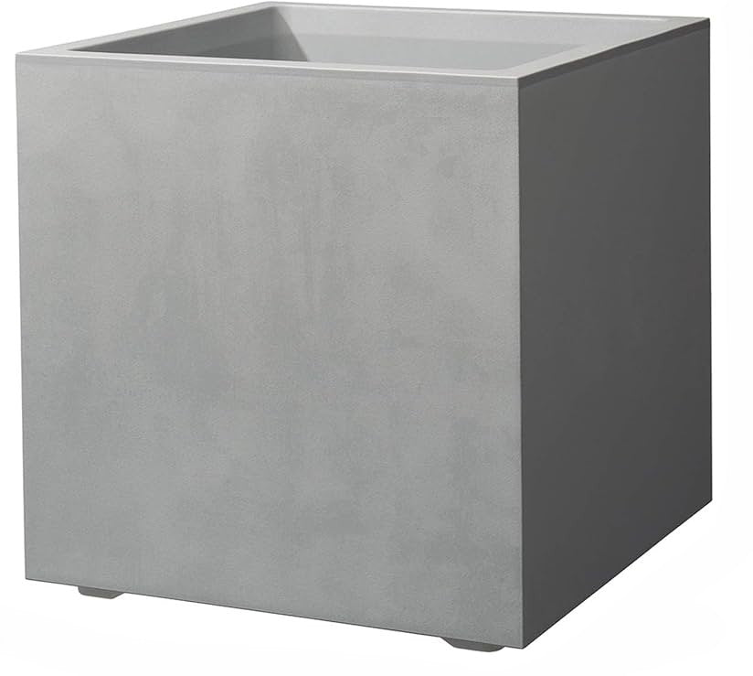 Vase carré Millenium avec réserve d'eau, 39 x 39 x 39 cm, grès