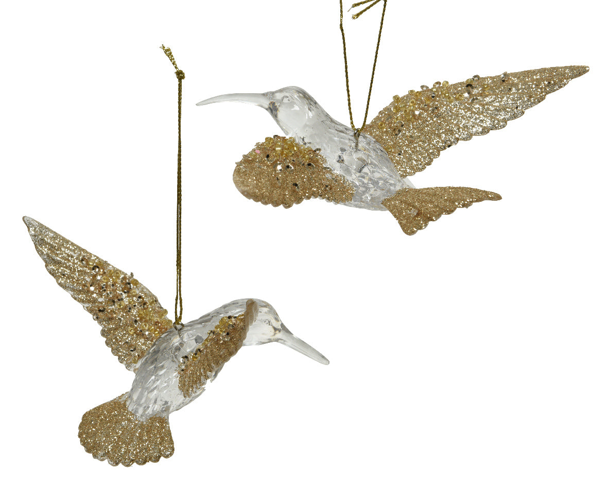 1 CIONDOLO COLIBRI' IN GLITTER APPENDIBILE ASSORTITO