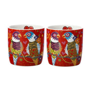 SET 2 TAZZINE CAFFE' ESPRESSINI 100ML LOVE HEARTS TIGER TIGER