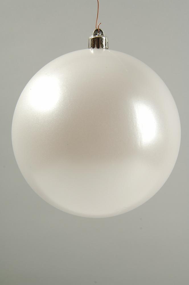 OFFERTA 3 PALLINE DI NATALE 14 CM BIANCO INVERNO