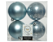 4 PALLINE DI NATALE D.10CM AZZURRO