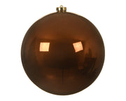 1 PALLINA DI NATALE D.14CM CANNELLA