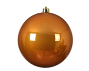 1 PALLINA DI NATALE 20 CM AMBRA LUCIDO