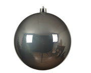 1 PALLINA DI NATALE 20 CM GRIGIO TORTORA LUCIDO