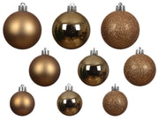 CONFEZIONE DA 30 PALLINE DI NATALE, Ø6 CM, MARRONE