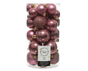 30 PALLINE DI NATALE ROSA VELLUTO ASSORTITE