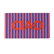Fisura Zerbino "Ciao" a Righe, 70 x 40 cm, Blu / Rosso
