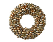 GHIRLANDA NATALIZIA CON SFERE, Ø33 CM, COLORE ORO