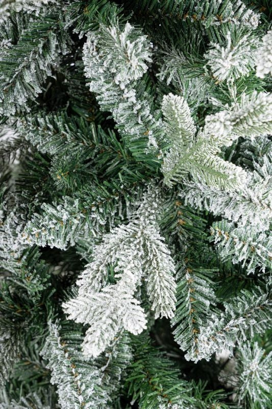 Albero di Natale Slim Cooper, 210 cm (D96 cm), Verde innevato – 964 rami