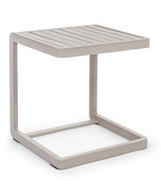 TAVOLINO IN ALLUMINIO MARRONE TORTORA KONNOR 40X40CM