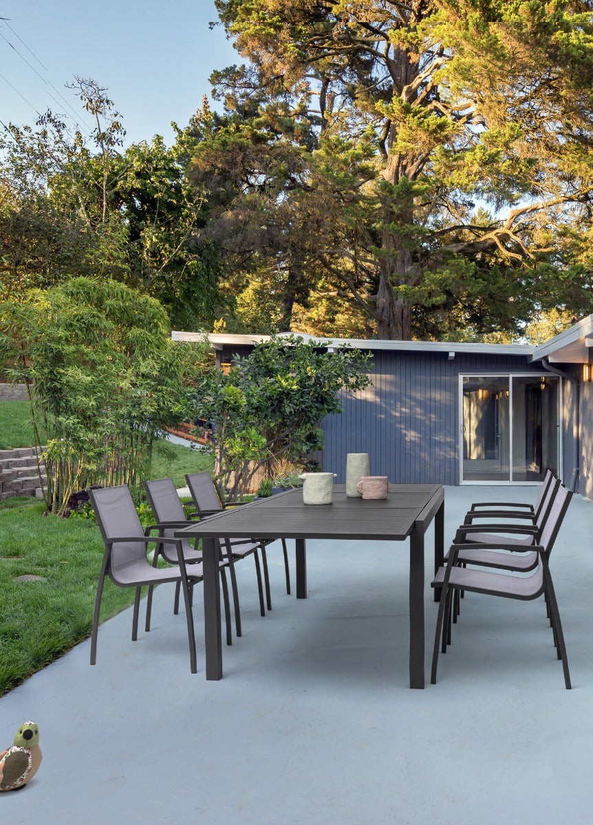 TAVOLO ALLUNGABILE HILDE 200-300X100 CM ANTRACITE