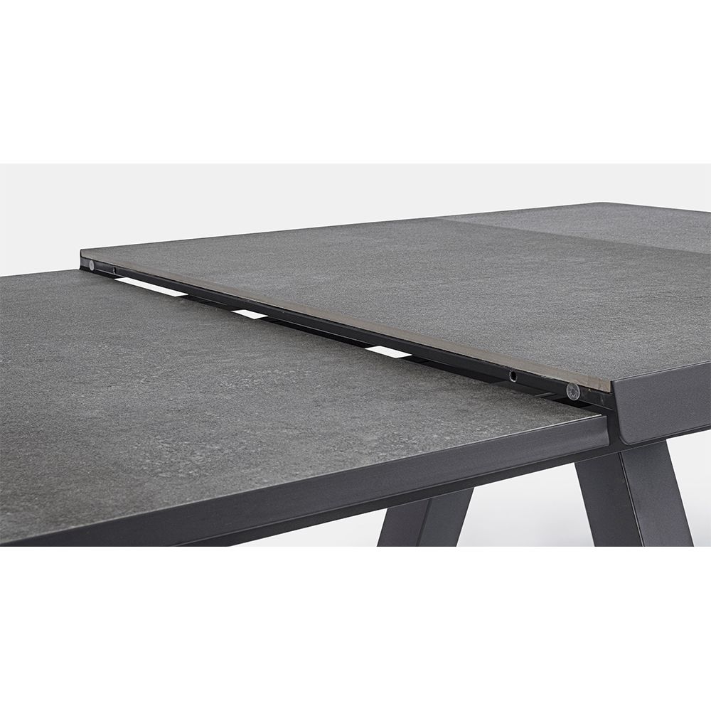 OFFERTA TAVOLO KRION ALLUNGABILE 205/265X100 ANTRACITE +4 POLTRONE ODEON