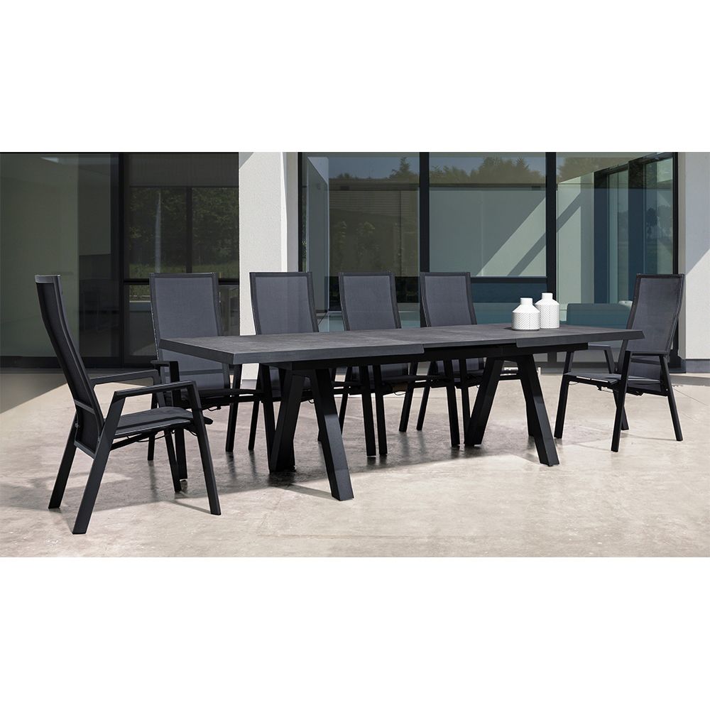 TAVOLO KRION ALLUNGABILE 205/265X100 ANTRACITE
