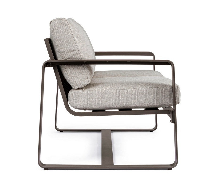 SALOTTO MERRIGAN 2 POLTRONE + DIVANO 2 POSTI + TAVOLINO BASSO MARRONE