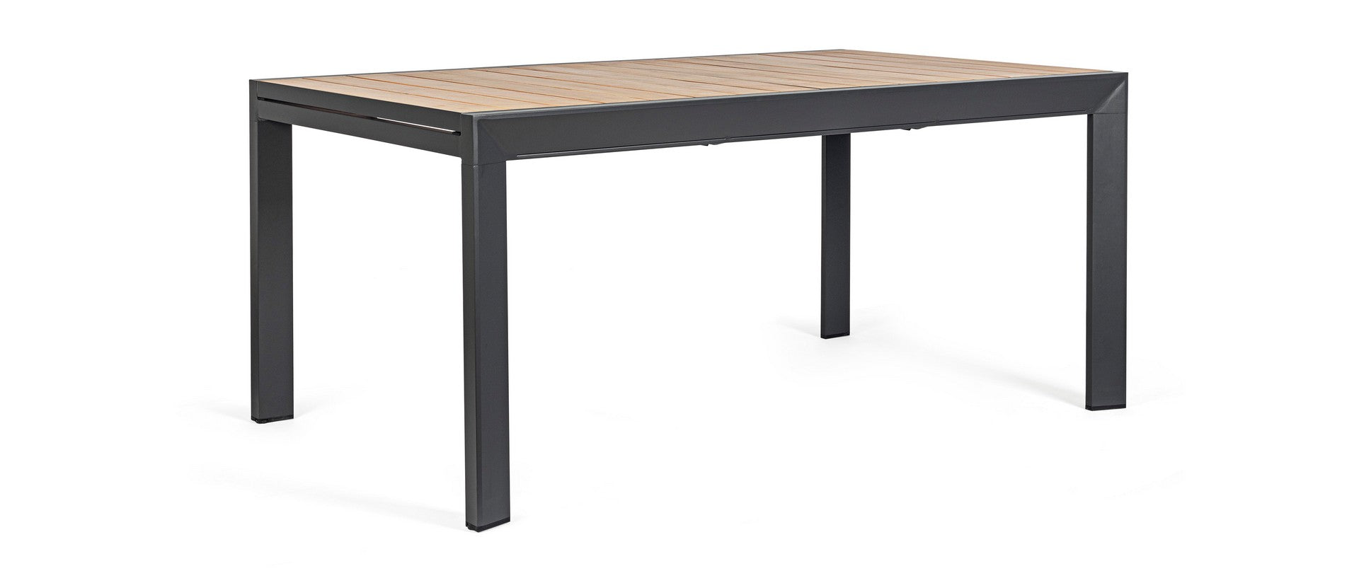 OFFERTA TAVOLO BELMAR ALLUNGABILE 100X160/240CM ANTRACITE +4 POLTRONE DUCA GRAFITE/NERO