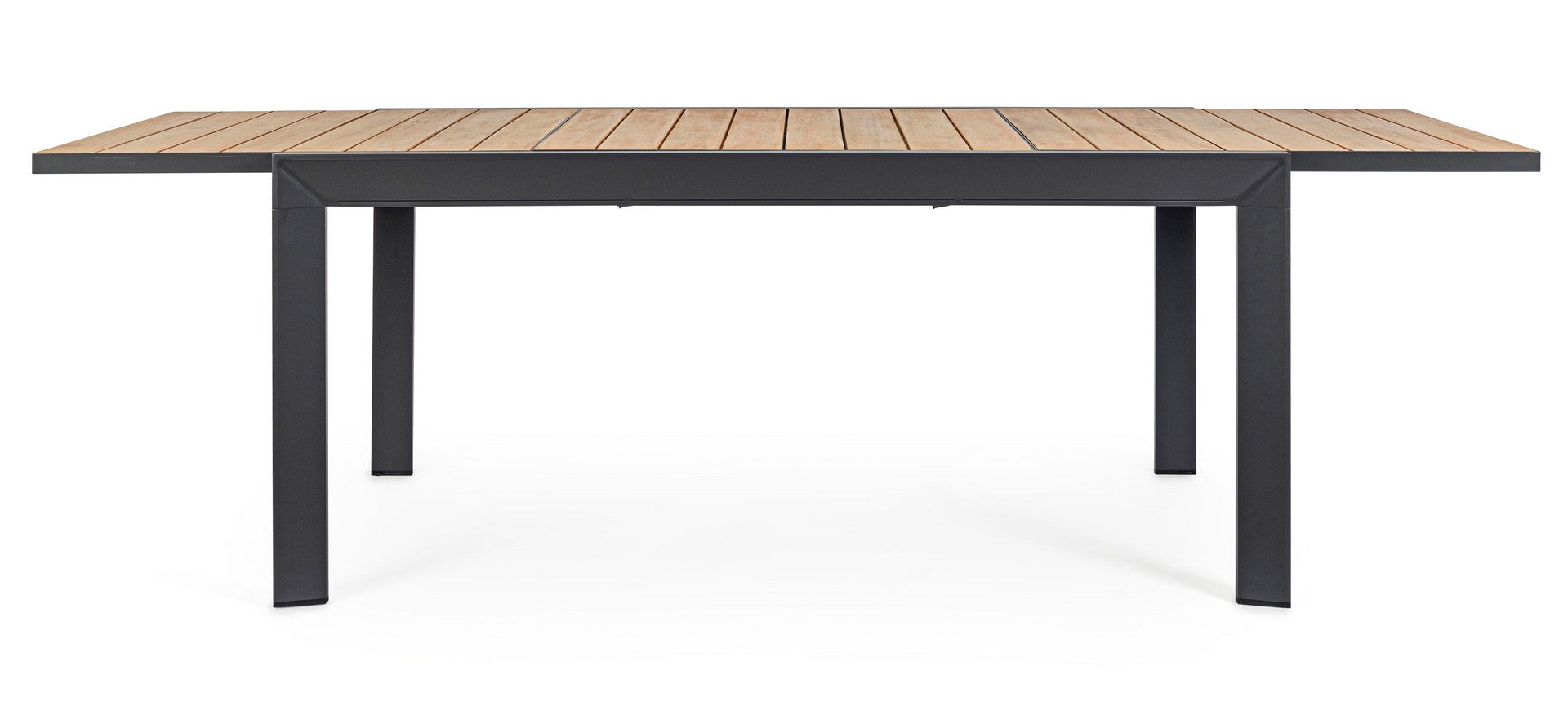 OFFERTA TAVOLO BELMAR ALLUNGABILE 100X160/240CM ANTRACITE +4 POLTRONE DUCA GRAFITE/NERO