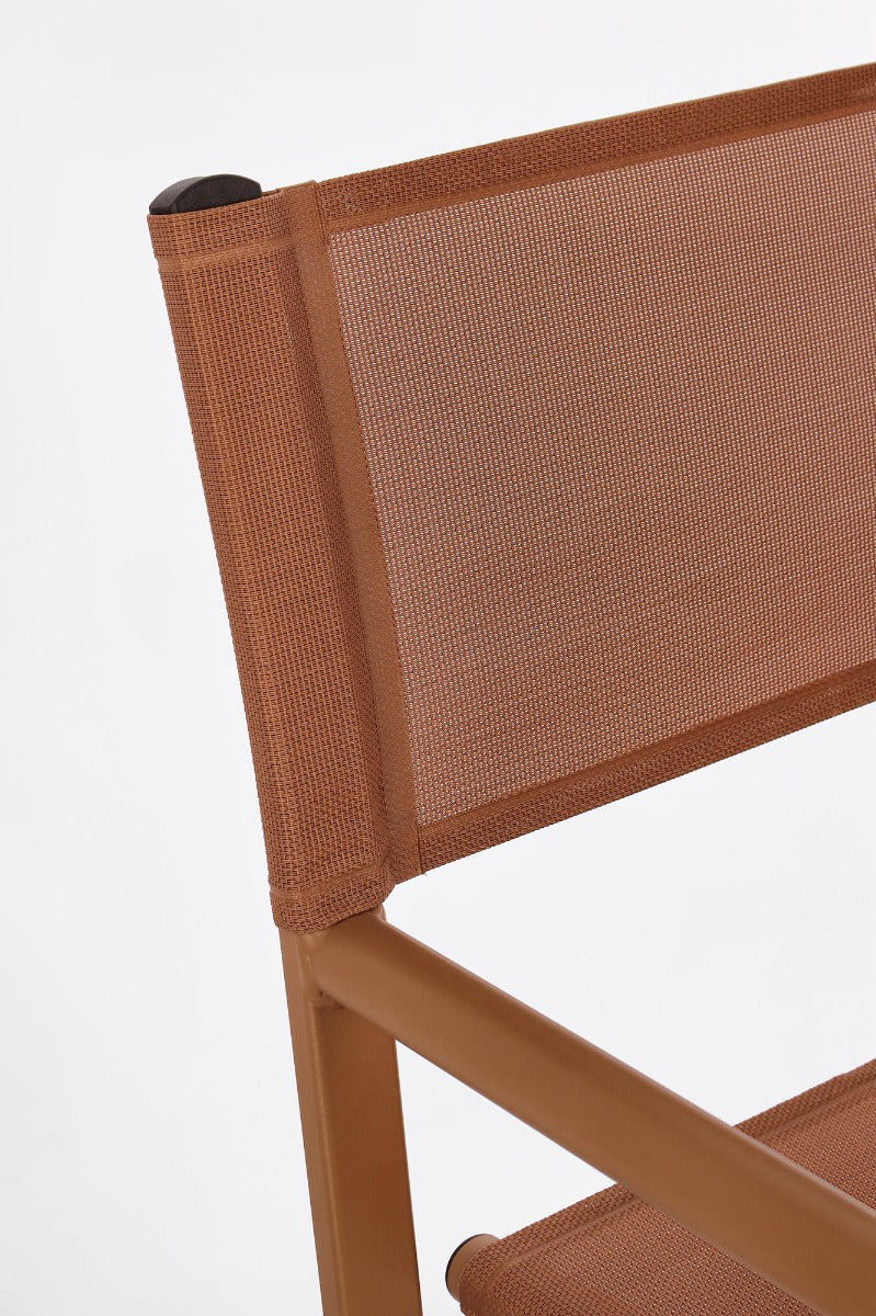 SEDIA REGISTA TAYLOR IN ALLUMINIO PIEGHEVOLE PECAN