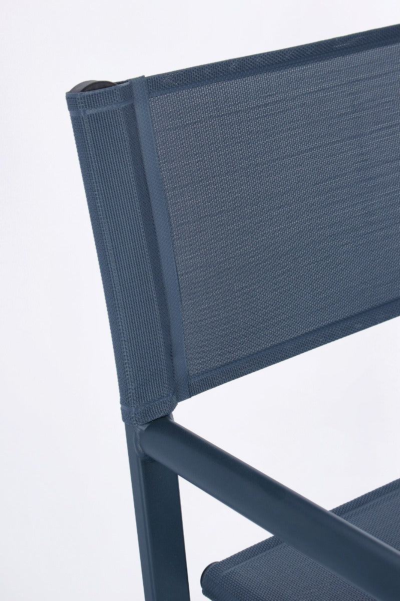 SEDIA REGISTA TAYLOR IN ALLUMINIO PIEGHEVOLE BLU NAVY