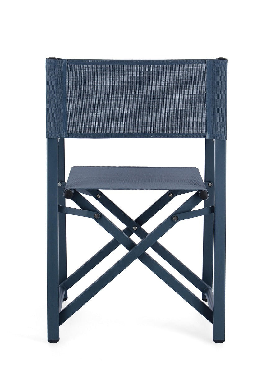 SEDIA REGISTA TAYLOR IN ALLUMINIO PIEGHEVOLE BLU NAVY