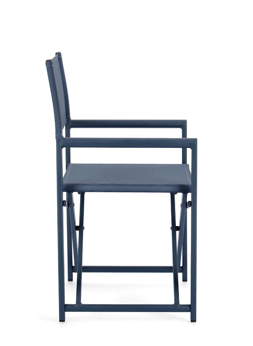 SEDIA REGISTA TAYLOR IN ALLUMINIO PIEGHEVOLE BLU NAVY