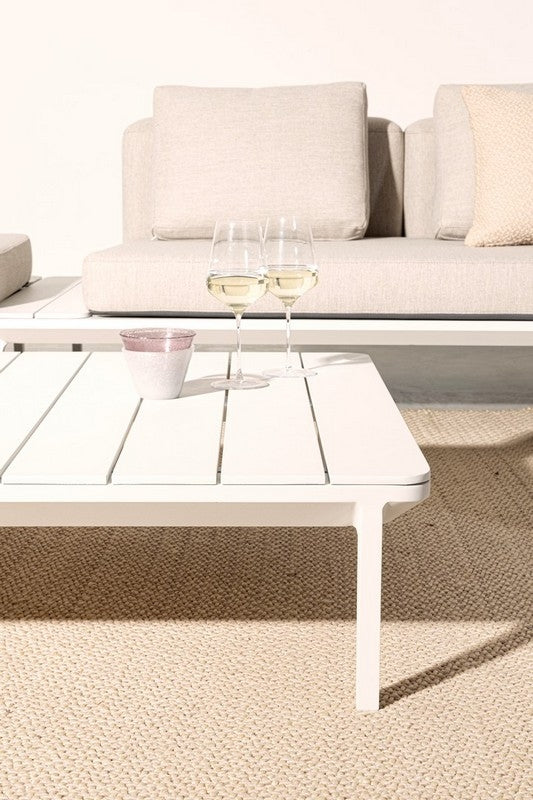 TAVOLINO IN ALLUMINIO BIANCO WG20 MATRIX 99X99CM