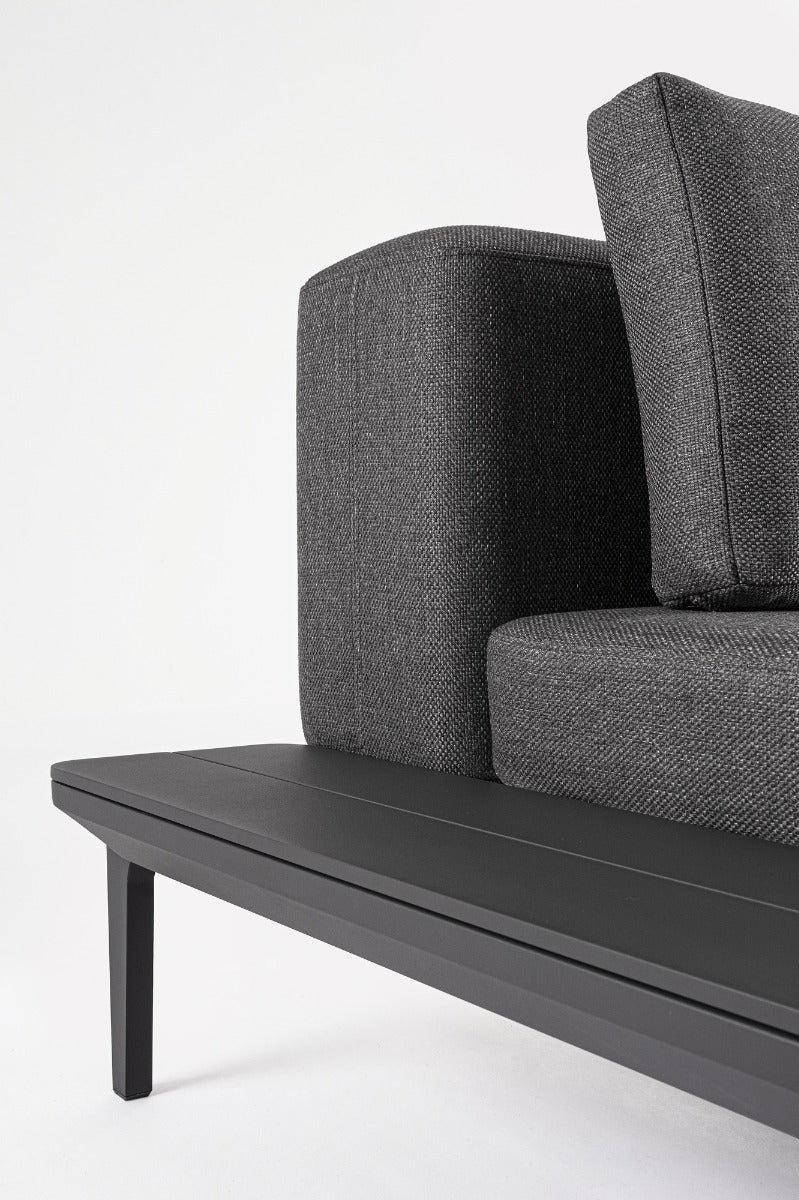 2 DIVANI 2 POSTI LOUNGE MATRIX ANTRACITE + 2 TAVOLINI MATRIX 99X99CM