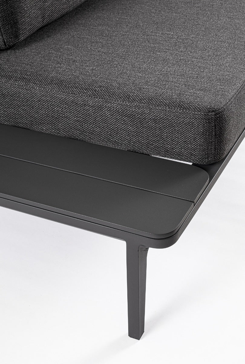 2 DIVANI 2 POSTI LOUNGE MATRIX ANTRACITE + 2 TAVOLINI MATRIX 99X99CM
