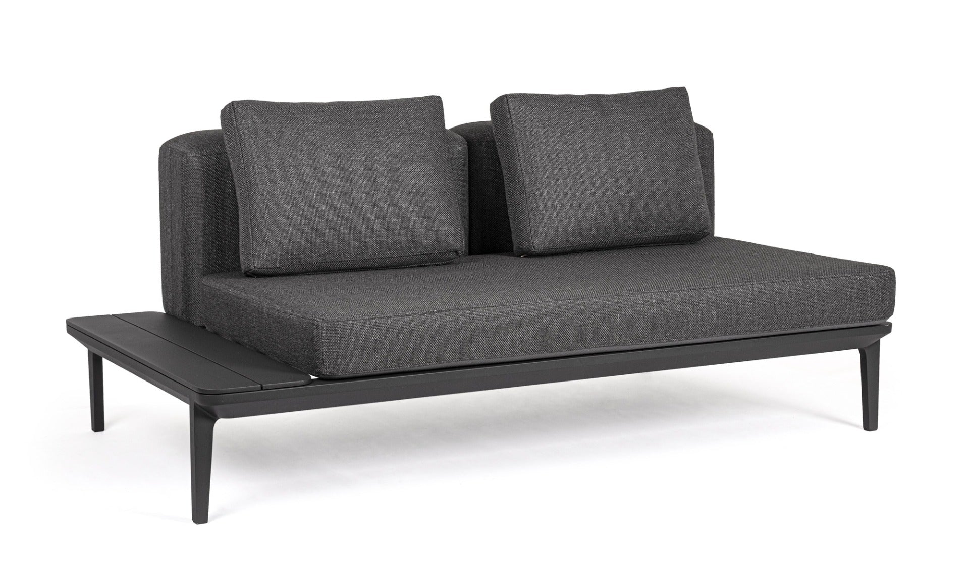 2 DIVANI 2 POSTI LOUNGE MATRIX ANTRACITE + 2 TAVOLINI MATRIX 99X99CM