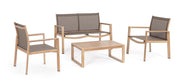 SET4 SALOTTO KALLEN NATURALE IN ALLUMINIO