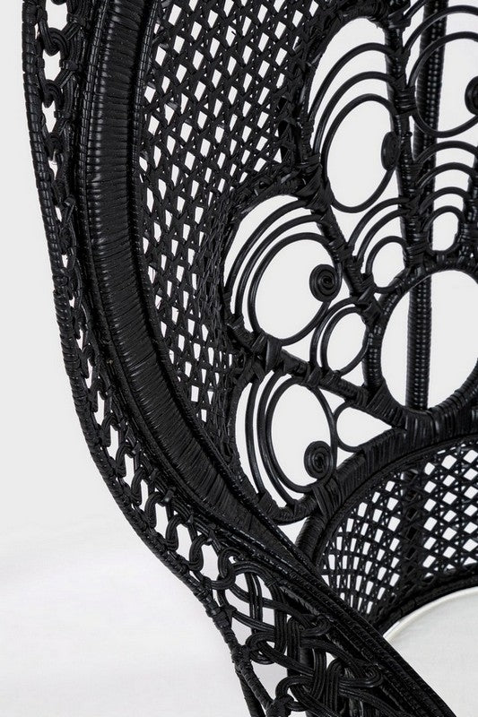 POLTRONA IN FIBRE NATURALI SFODERABILE NERO PEACOCK