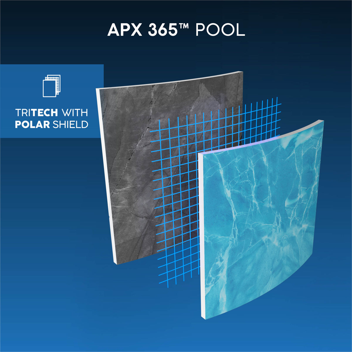 Piscine Power Steel 488 x 244 x 122 rectangulaire gris foncé