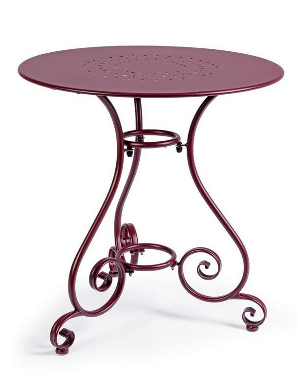 OFFERTA TAVOLO ETIENNE Ø70CM +2 POLTRONE ETIENNE BORDEAUX