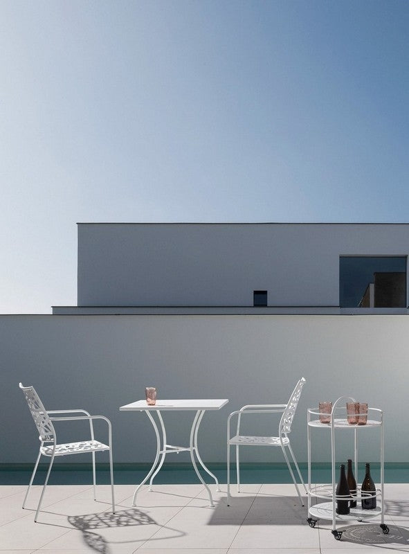 CARRELLO CON PORTABOTTIGLIE BURTON BIANCO