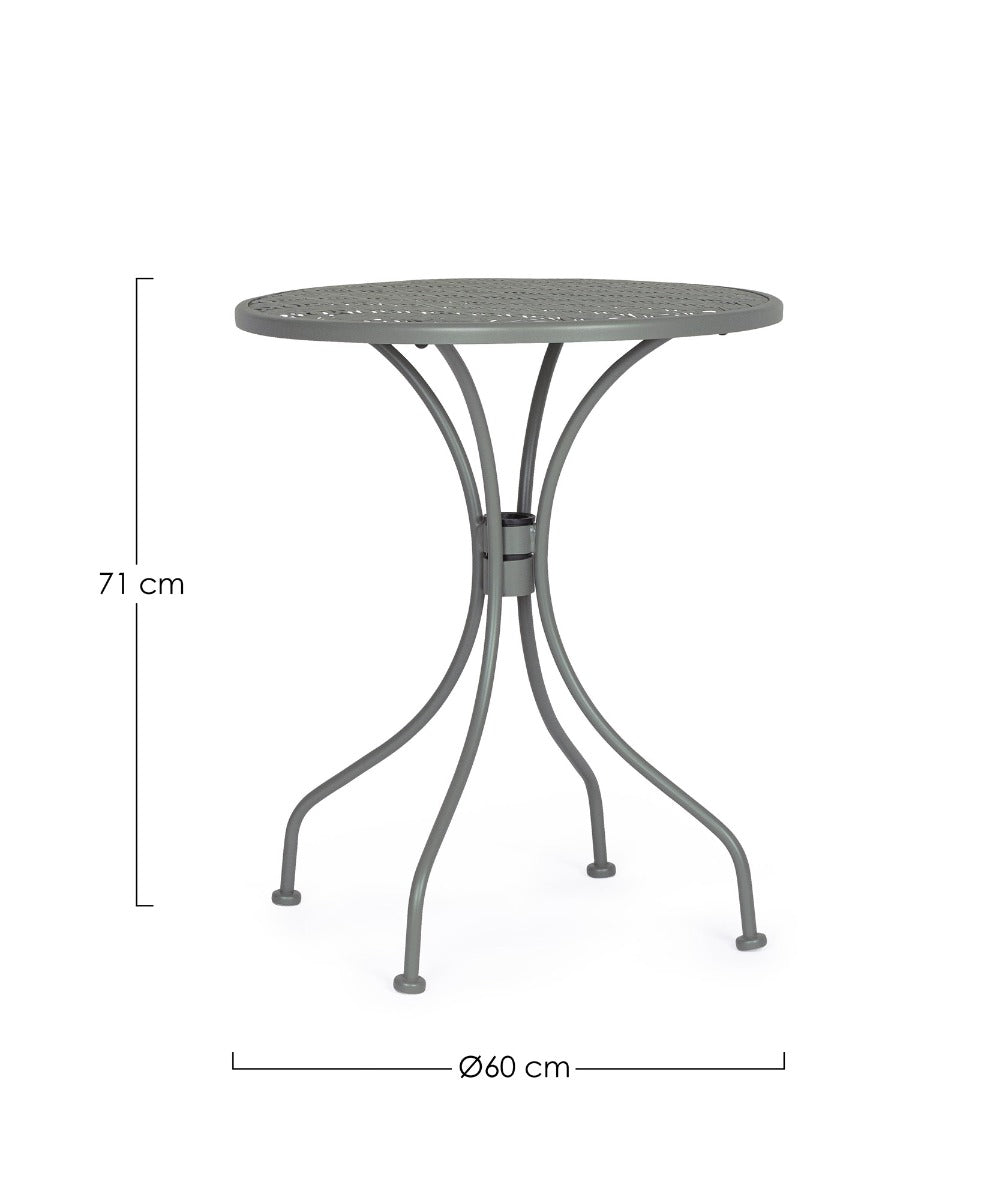 TAVOLO DA GIARDINO LIZETTE VERDE SCURO 60CM