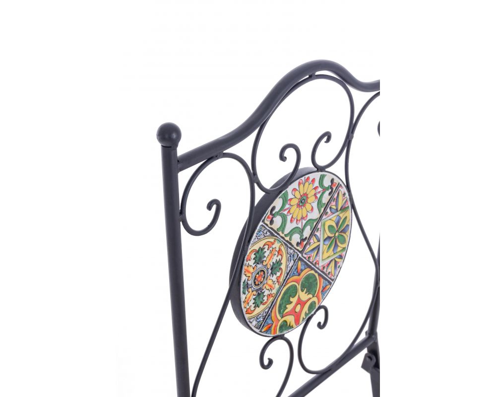 SET TAVOLO DA GIARDINO NAXOS D.60CM + 2 SEDIE PIEGHEVOLI NAXOS