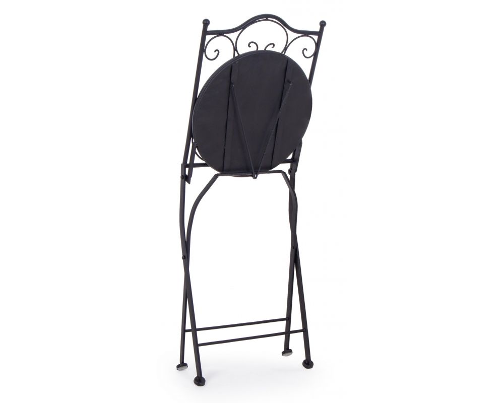 SET TAVOLO DA GIARDINO NAXOS D.60CM + 2 SEDIE PIEGHEVOLI NAXOS