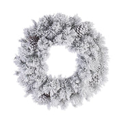 CORONA ARVES INNEVATA CON PIGNE ROSSE 60CM