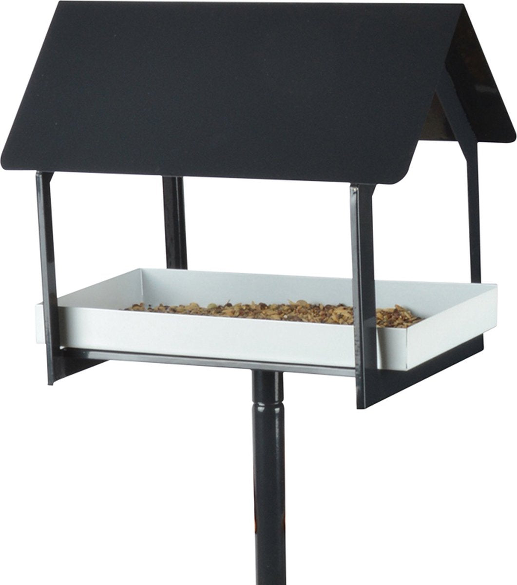 MANGIATOIA SU STAFFA BIANCO E ANTRACITE H126CM