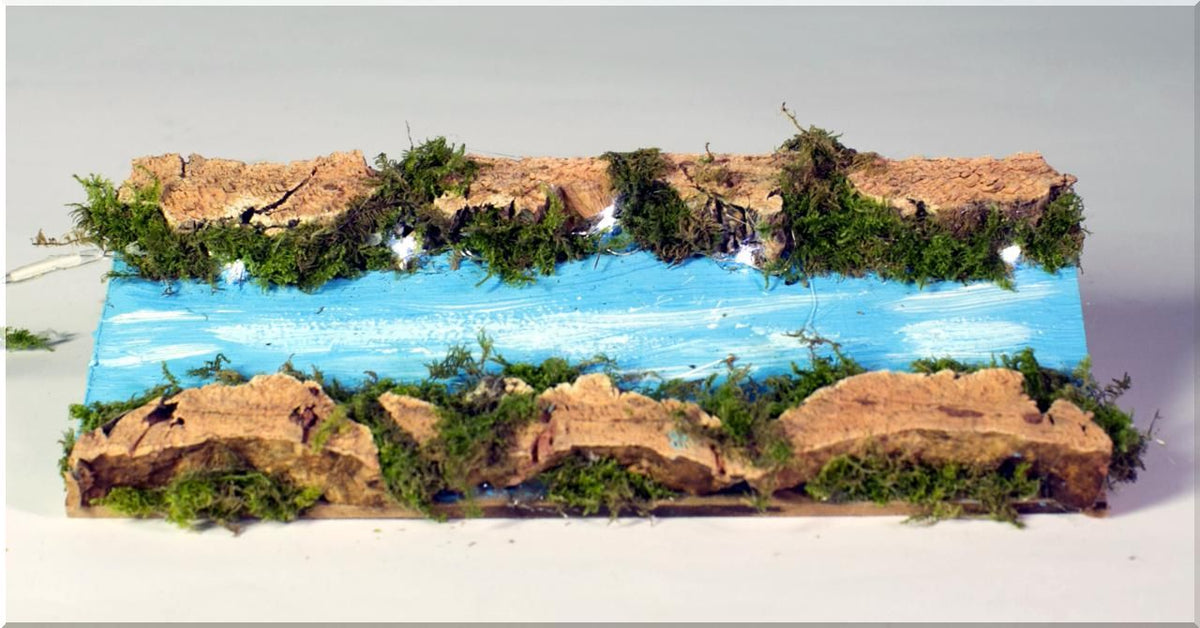 TRATTO FIUME DIRITTO CON LUCI 10X22CM