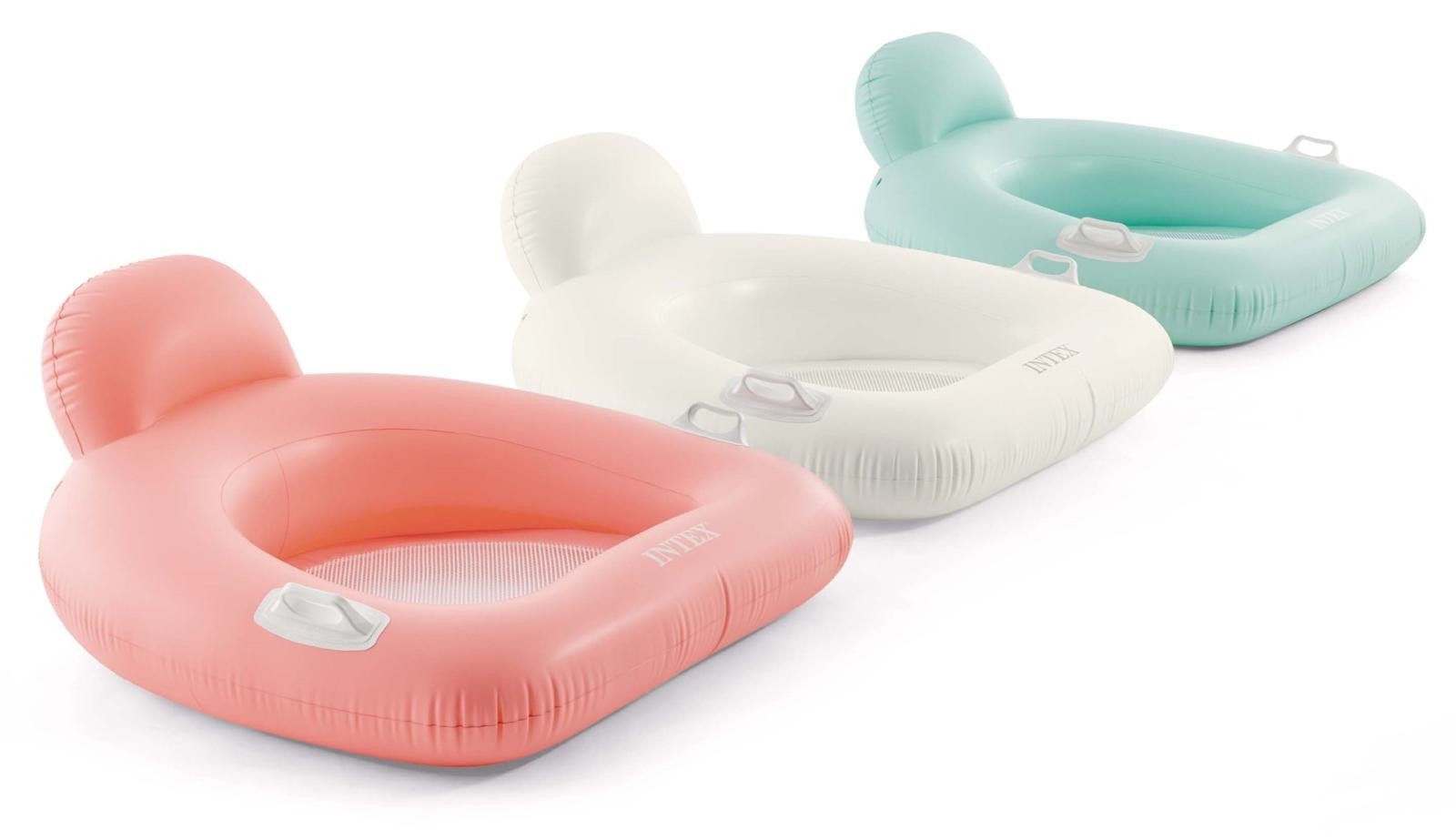Fauteuil gonflable Intex 1, 114 x 107 cm, pour piscine et mer, coloris assortis