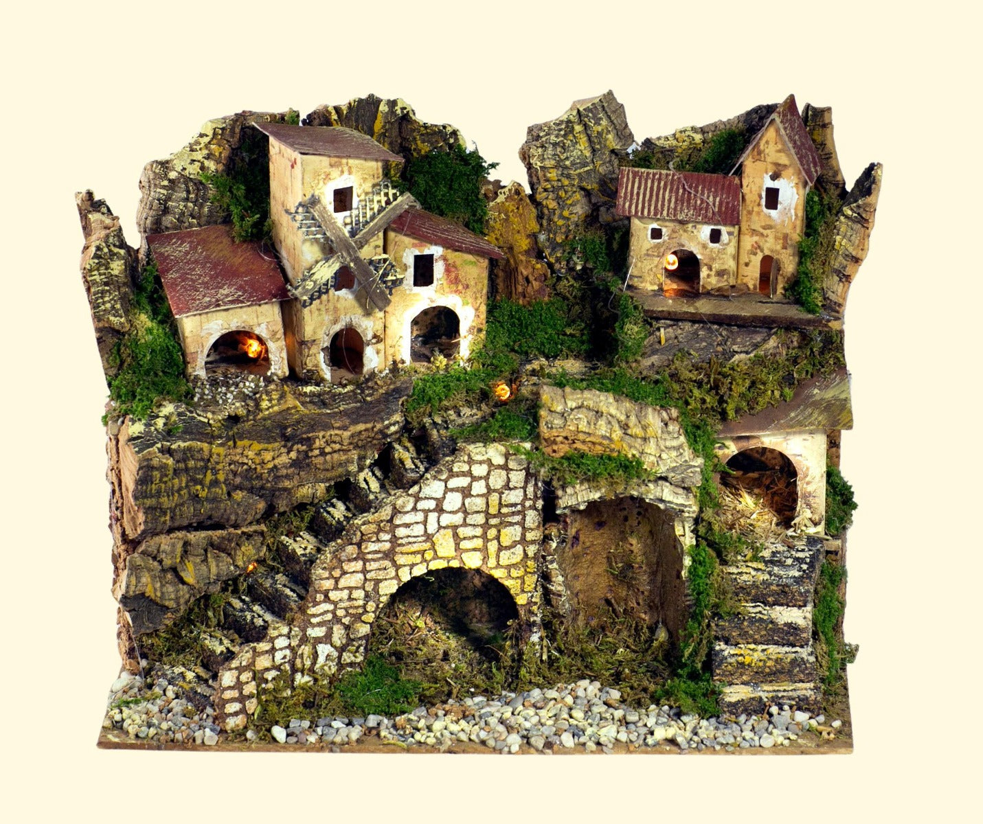 PAESAGGIO CON LUCI 28X15X20CM